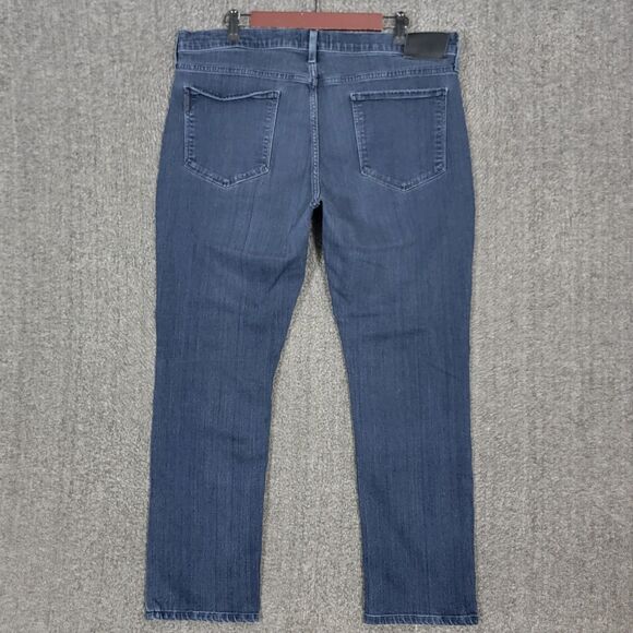 Paige Jeans Mens 36x28 Blue Transcend Federal Slim Straight Dark Wash Colman - Picture 9 of 14